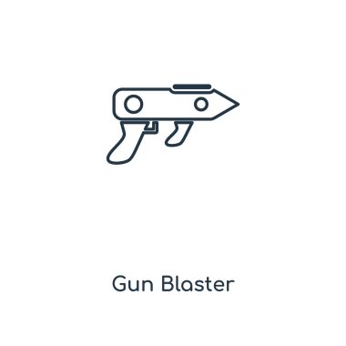 modaya uygun bir tasarım tarzı silah blaster simgesi. silah blaster simgesi beyaz arka plan üzerinde izole. silah blaster vektör simgesi basit ve modern düz simgesi web sitesi, mobil, logo, app, UI. silah blaster simge vektör çizim, Eps10.