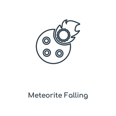 göktaşı düşen simgesi modaya uygun bir tasarım tarzı. göktaşı düşen beyaz arka plan üzerinde izole simgesi. göktaşı düşen vektör simgesi basit ve modern düz simgesi web sitesi, mobil, logo, app, UI. simge vektör çizim, Eps10 düşen meteorit.