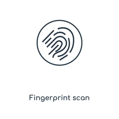 parmak izi tarama simgesi modaya uygun bir tasarım tarzı. parmak izi tarama simgesi beyaz arka plan üzerinde izole. parmak izi inceden inceye gözden geçirmek vektör simgesi basit ve modern düz simgesi web sitesi, mobil, logo, app, UI. parmak izi inceden inceye gözden geçirmek simge vektör çizim, Eps10.