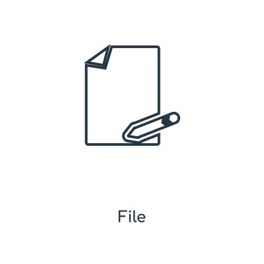 modaya uygun bir tasarım tarzı dosya simgesi. Dosya simgesi beyaz arka plan üzerinde izole. dosya vektör simgesi basit ve modern düz simgesi web sitesi, mobil, logo, app, UI. dosya simge vektör çizim, Eps10.