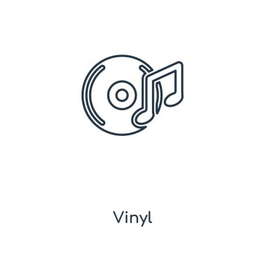 modaya uygun bir tasarım tarzı vinil simgesi. Beyaz arka plan üzerinde izole vinil simgesi. Vinil vektör simgesi basit ve modern düz simgesi web sitesi, mobil, logo, app, UI. Vinil simge vektör çizim, Eps10.