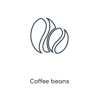 kahve çekirdekleri simgesi modaya uygun bir tasarım tarzı. kahve çekirdekleri simgesi beyaz arka plan üzerinde izole. kahve çekirdekleri simgesi basit vektör ve modern düz UI uygulaması, web sitesi, mobil, logo, sembol. kahve çekirdekleri simge vektör çizim, Eps10.