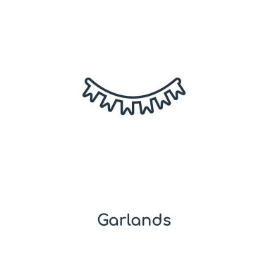 garlands icon in trendy design style. garlands icon isolated on white background. garlands vector icon simple and modern flat symbol for web site, mobile, logo, app, UI. garlands icon vector illustration, EPS10.