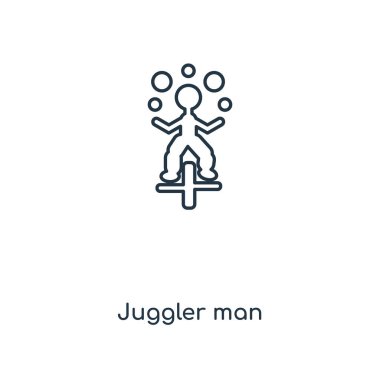 hokkabaz adam simgesi modaya uygun bir tasarım tarzı. hokkabaz adam simgesi beyaz arka plan üzerinde izole. hokkabaz adam vektör simgesi basit ve modern düz simgesi web sitesi, mobil, logo, app, UI. hokkabaz adam simge vektör çizim, Eps10.