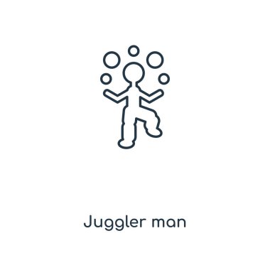 hokkabaz adam simgesi modaya uygun bir tasarım tarzı. hokkabaz adam simgesi beyaz arka plan üzerinde izole. hokkabaz adam vektör simgesi basit ve modern düz simgesi web sitesi, mobil, logo, app, UI. hokkabaz adam simge vektör çizim, Eps10.