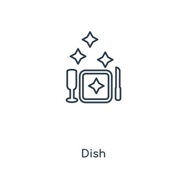 modaya uygun bir tasarım tarzı yemek simgesi. Beyaz arka plan üzerinde izole çanak simgesi. çanak vektör simgesi basit ve modern düz simgesi web sitesi, mobil, logo, app, UI. çanak simge vektör çizim, Eps10.