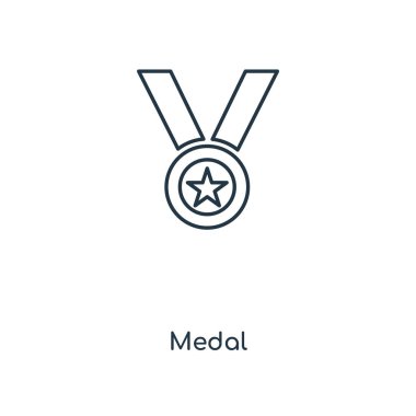 modaya uygun bir tasarım tarzı madalya simgesi. Beyaz arka plan üzerinde izole madalya simgesi. madalya vektör simgesi basit ve modern düz simgesi web sitesi, mobil, logo, app, UI. madalya simge vektör çizim, Eps10.