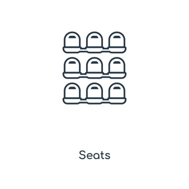 seats icon in trendy design style. seats icon isolated on white background. seats vector icon simple and modern flat symbol for web site, mobile, logo, app, UI. seats icon vector illustration, EPS10. clipart