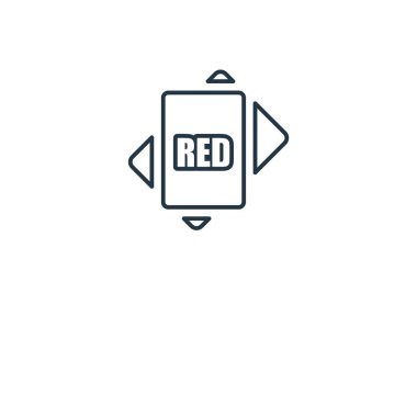 kırmızı simge modaya uygun bir tasarım tarzı. Beyaz arka plan üzerinde izole kırmızı simgeyle gösterilir. Kırmızı vektör simgesi basit ve modern düz simgesi web sitesi, mobil, logo, app, UI. kırmızı simge vektör çizim, Eps10.