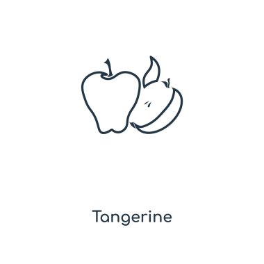 mandalina simgesi modaya uygun bir tasarım tarzı. mandalina simgesi beyaz arka plan üzerinde izole. mandalina vektör simgesi basit ve modern düz simgesi web sitesi, mobil, logo, app, UI. mandalina simge vektör çizim, Eps10.