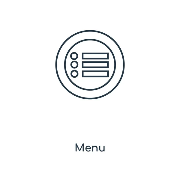 Ícone Menu Estilo Design Moderno Ícone Menu Isolado Fundo Branco — Vetor de Stock