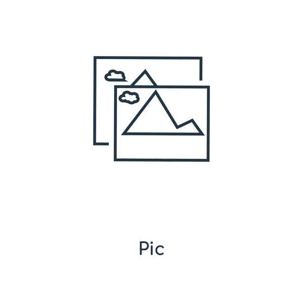 Піктограму Зображення Модному Стилі Дизайну Піктограму Пік Ізольовано Білому Тлі — стоковий вектор