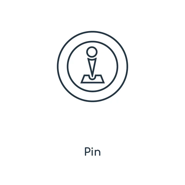 Icono Pin Estilo Diseño Moda Pin Icono Aislado Sobre Fondo — Vector de stock