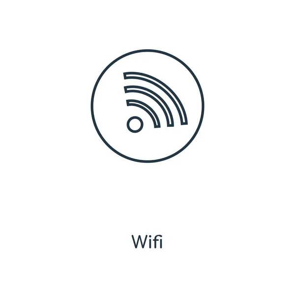 时尚设计风格的无线图标 在白色背景上隔离的 Wifi Wifi 矢量图标简单和现代平面符号为网站 应用程序 Wifi 图标向量例证 Eps10 — 图库矢量图片