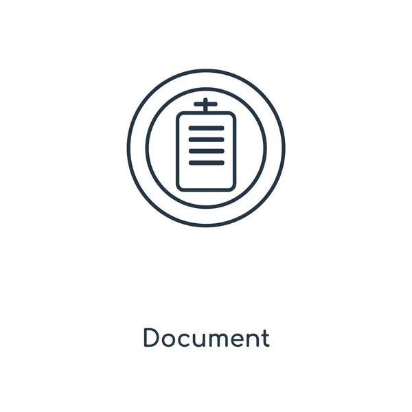 Icône Document Dans Style Design Mode Icône Document Isolé Sur — Image vectorielle