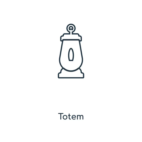 Totem Ikona Módní Design Stylu Totem Ikona Izolovaných Bílém Pozadí — Stockový vektor