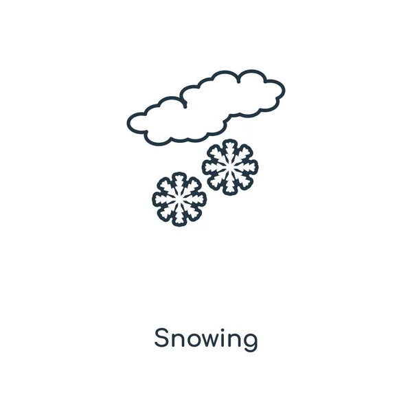 新潮设计风格的雪图标 雪图标隔离在白色背景上 雪矢量图标简单而现代的平面符号为网站 应用程序 下雪图标向量例证 Eps10 — 图库矢量图片