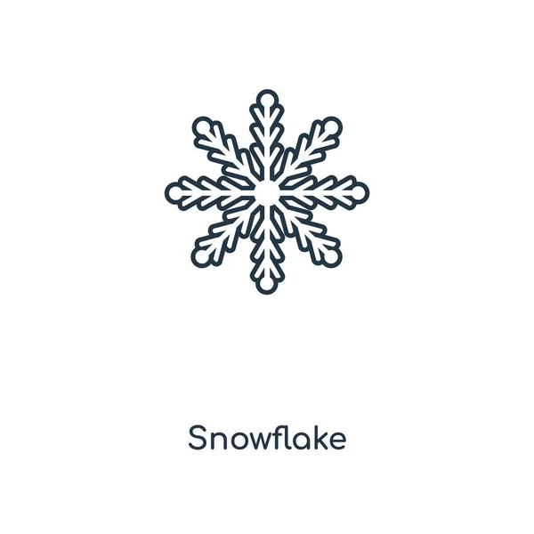 Ikona Śnieżynki Modny Styl Ikona Śnieżynki Białym Tle Symbol Płatka — Wektor stockowy