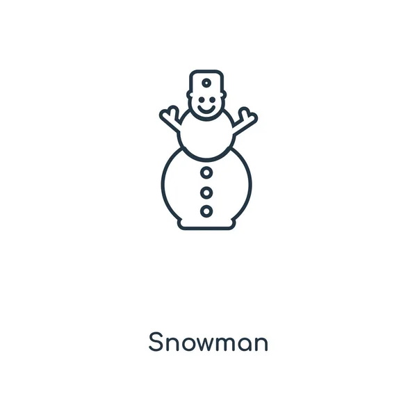 눈사람 디자인 스타일 아이콘입니다 눈사람 아이콘 배경에 고립입니다 눈사람 아이콘 — 스톡 벡터