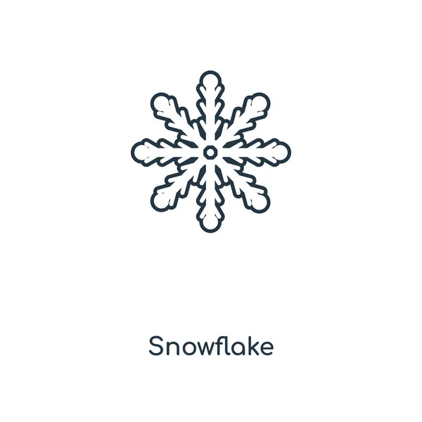 スノーフレークのトレンディなデザイン スタイルのアイコン スノーフレークのアイコンは 白い背景で隔離 スノーフレークの Web サイト アプリ ベクトル アイコン — ストックベクタ