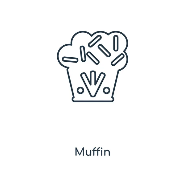 Muffin Icono Estilo Diseño Moda Muffin Icono Aislado Sobre Fondo — Vector de stock
