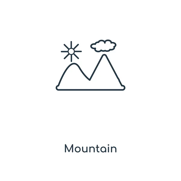 Icône Montagne Dans Style Design Tendance Icône Montagne Isolé Sur — Image vectorielle
