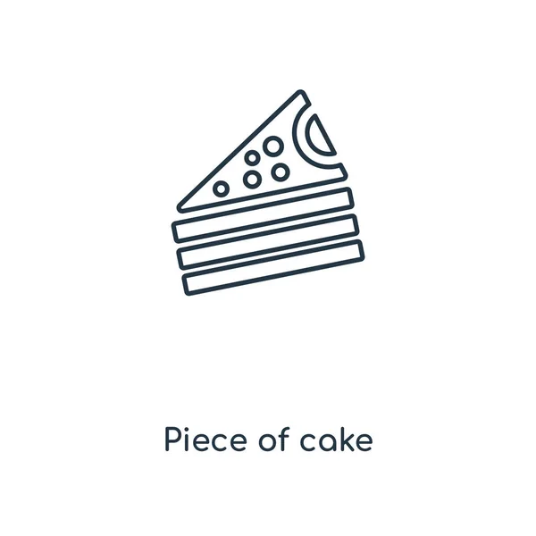 Stück Kuchen Ikone Trendigen Design Stil Stück Kuchen Symbol Isoliert — Stockvektor