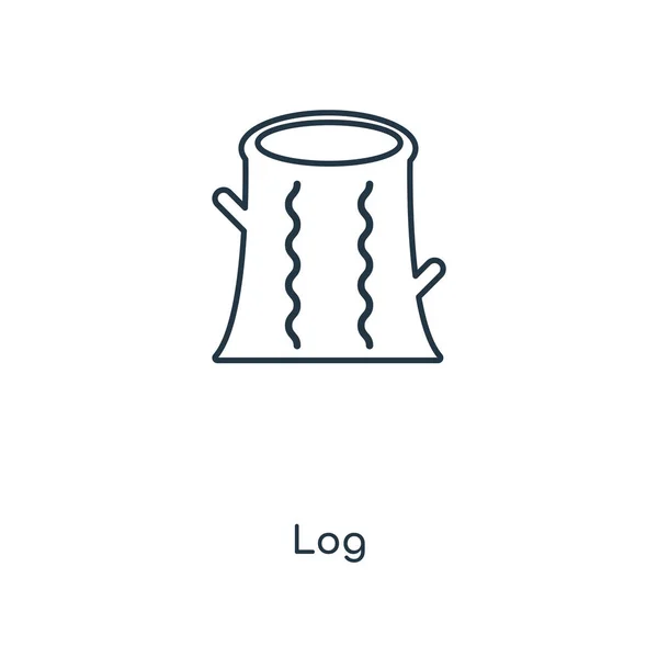Ícone Log Estilo Design Moderno Ícone Log Isolado Fundo Branco — Vetor de Stock
