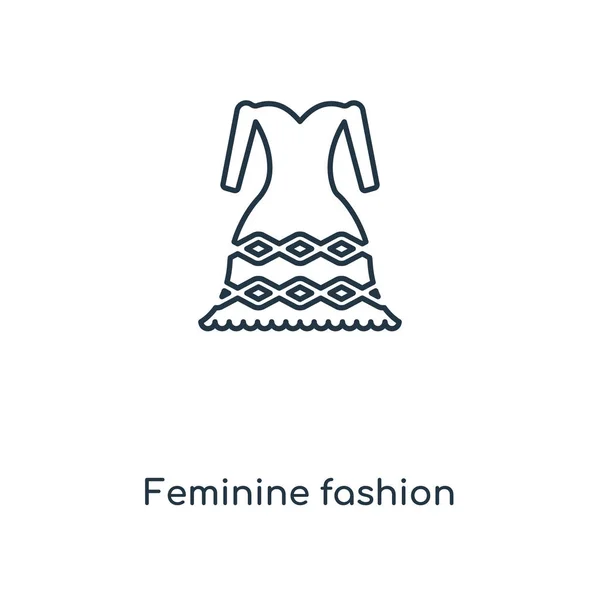 Feminine Fashion Icon Trendy Design Style Feminine Fashion Icon Isolated — Stock Vector