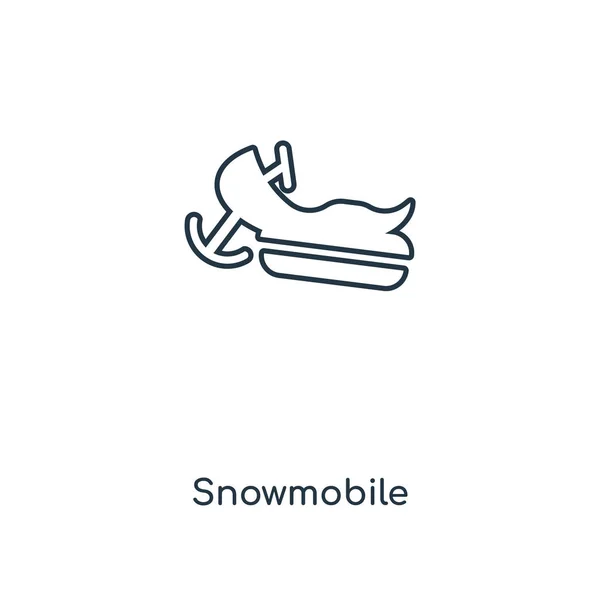 Sneeuwscooter Pictogram Trendy Stijl Sneeuwscooter Pictogram Geïsoleerd Een Witte Achtergrond — Stockvector