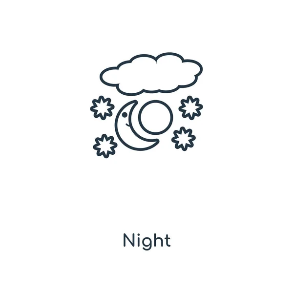 Ночной Значок Стиле Модного Дизайна Ночной Значок Изолирован Белом Фоне — стоковый вектор