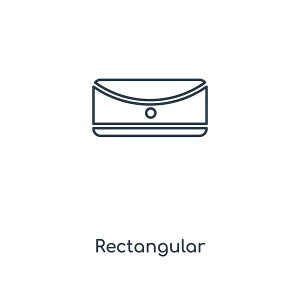 Icono Rectangular Estilo Diseño Moda Icono Rectangular Aislado Sobre Fondo — Vector de stock