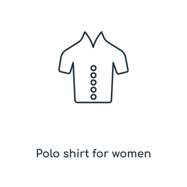 Polo Shirt Voor Vrouwen Pictogram Trendy Stijl Polo Shirt Voor — Stockvector
