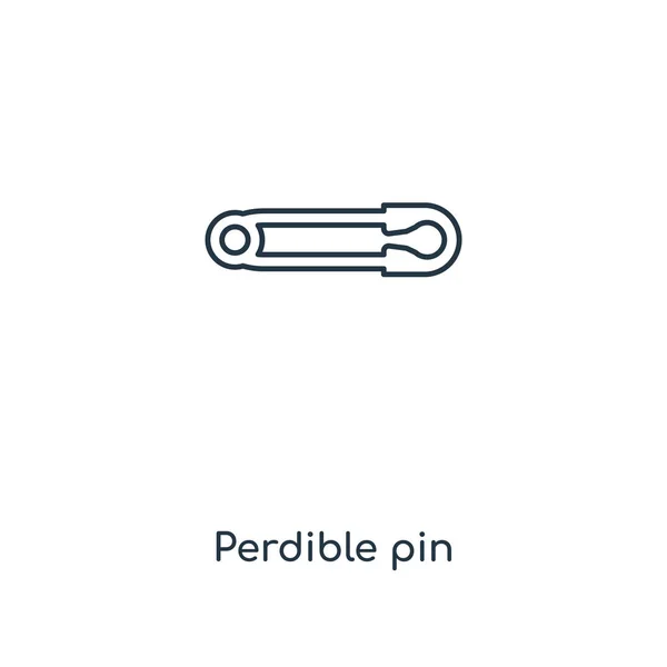 Icono Pin Perdible Estilo Diseño Moda Icono Pin Perdible Aislado — Vector de stock