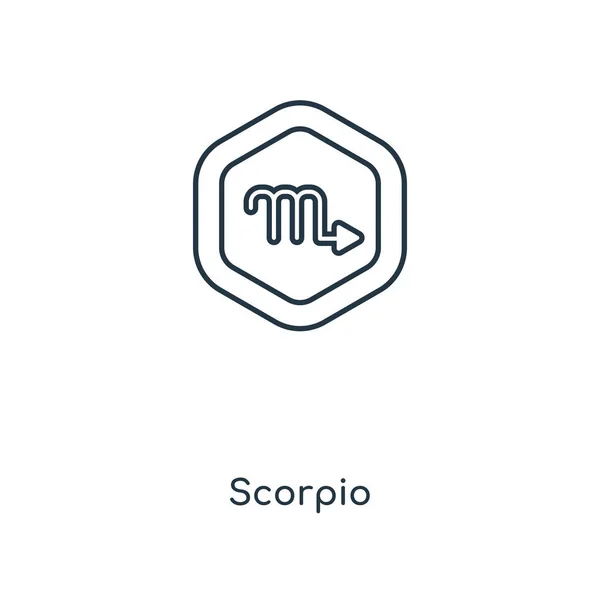 Scorpio Ikone Trendigen Design Stil Skorpion Symbol Isoliert Auf Weißem — Stockvektor