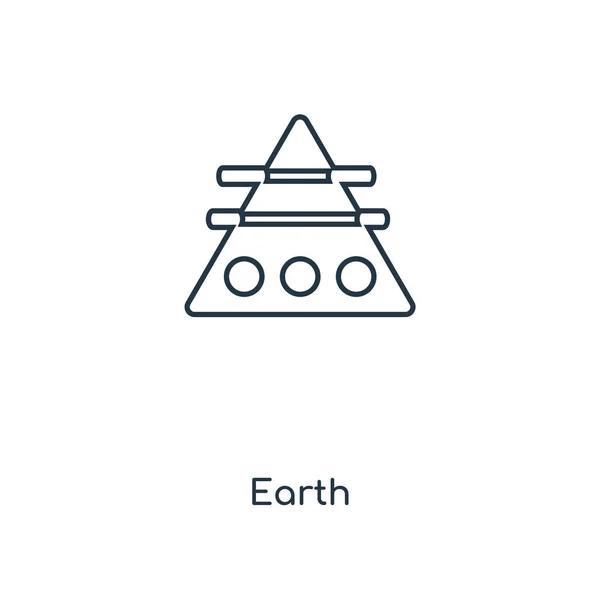 Ikonu Módní Design Stylu Ikona Earth Izolovaných Bílém Pozadí Země — Stockový vektor