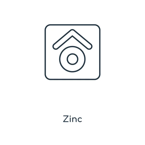Icono Zinc Estilo Diseño Moda Icono Zinc Aislado Sobre Fondo — Vector de stock