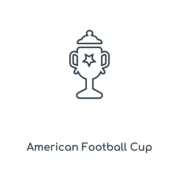 Ikona Čáry Koncept Americký Pohár Lineární Americký Fotbal Cup Koncept — Stockový vektor