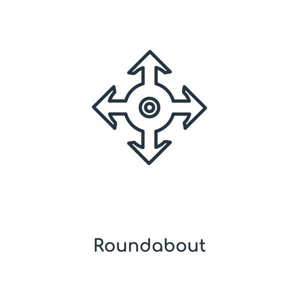 Roundabout Icon Trendy Design Style Roundabout Icon Isolated White Background — Stock Vector