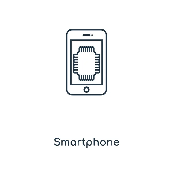 Smartphone Ikona Módní Design Stylu Smartphone Ikona Izolovaných Bílém Pozadí — Stockový vektor