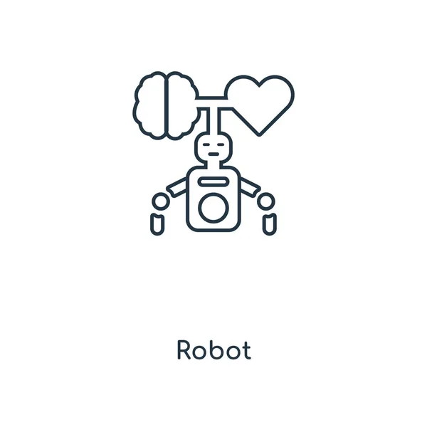 Roboter Ikone Trendigen Design Stil Roboter Symbol Isoliert Auf Weißem — Stockvektor