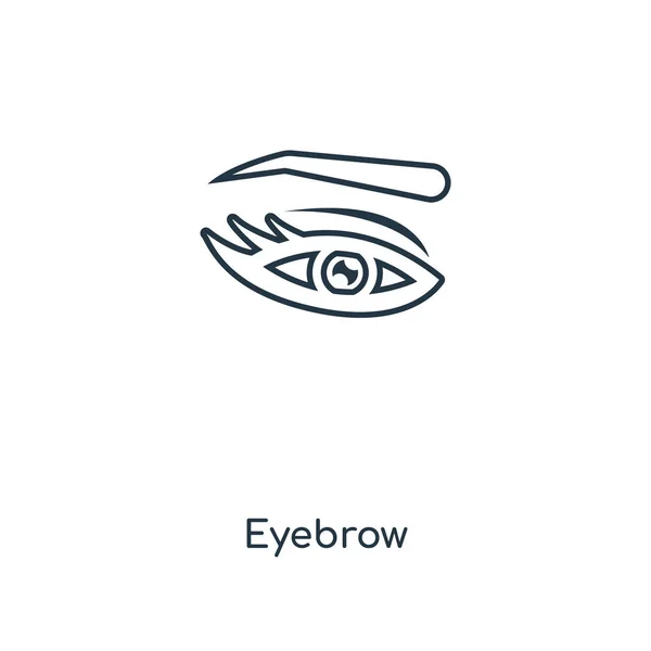 Ögonbryn Ikonen Trendig Designstil Ögonbryn Ikonen Isolerad Vit Bakgrund Ögonbryn — Stock vektor