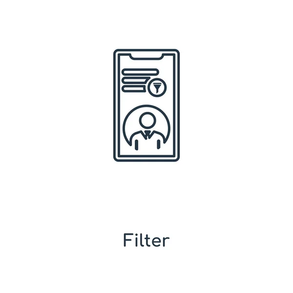 Icono Filtro Estilo Diseño Moda Icono Filtro Aislado Sobre Fondo — Vector de stock