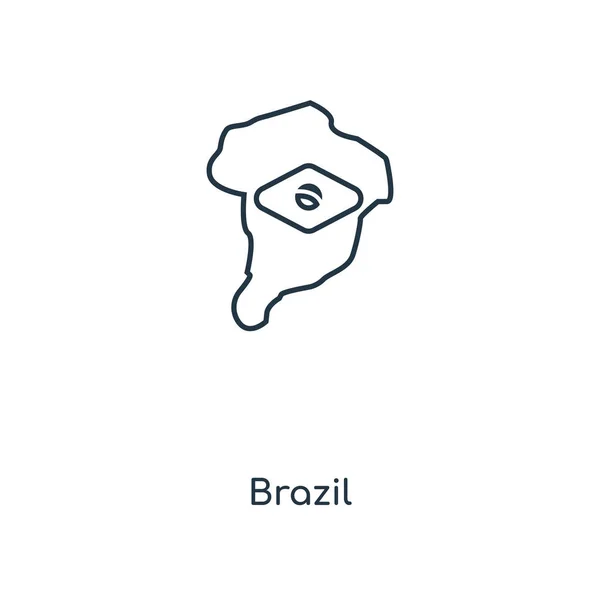 Brasilianische Ikone Trendigen Design Stil Brasilianisches Symbol Isoliert Auf Weißem — Stockvektor