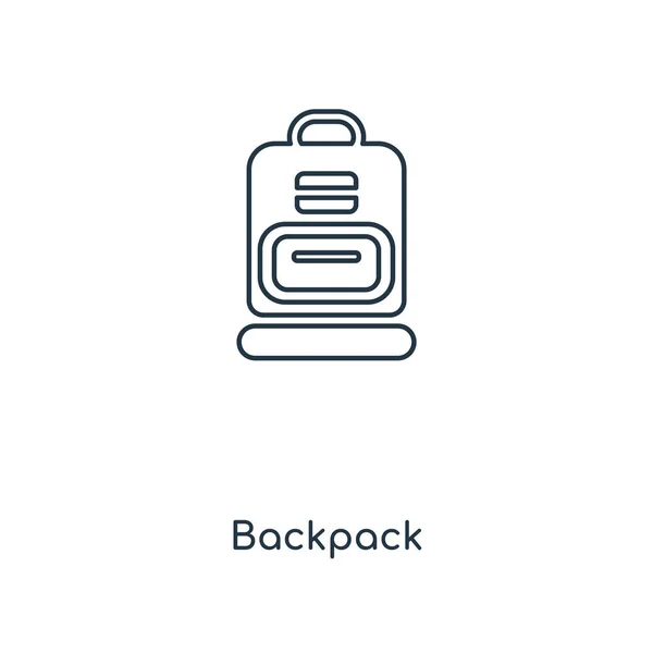 Icono Mochila Estilo Diseño Moda Icono Mochila Aislado Sobre Fondo — Vector de stock