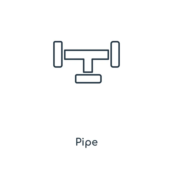 Ícone Tubulação Estilo Design Moderno Ícone Tubo Isolado Fundo Branco — Vetor de Stock