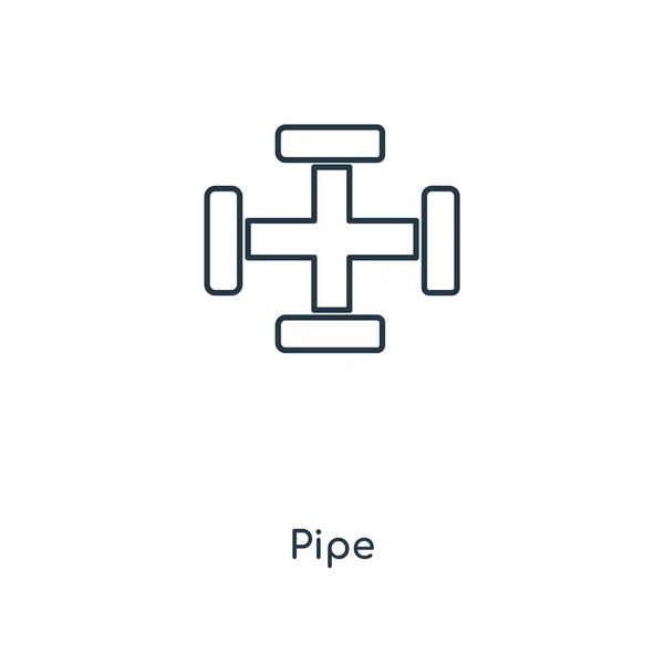 Ícone Tubulação Estilo Design Moderno Ícone Tubo Isolado Fundo Branco — Vetor de Stock