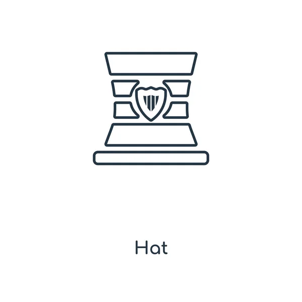 Icono Del Sombrero Estilo Diseño Moda Sombrero Icono Aislado Sobre — Archivo Imágenes Vectoriales