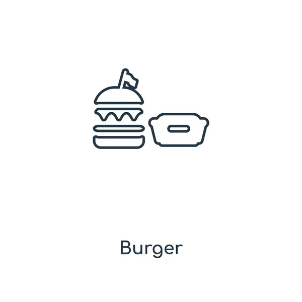 Burger Ikone Trendigen Design Stil Burger Symbol Isoliert Auf Weißem — Stockvektor