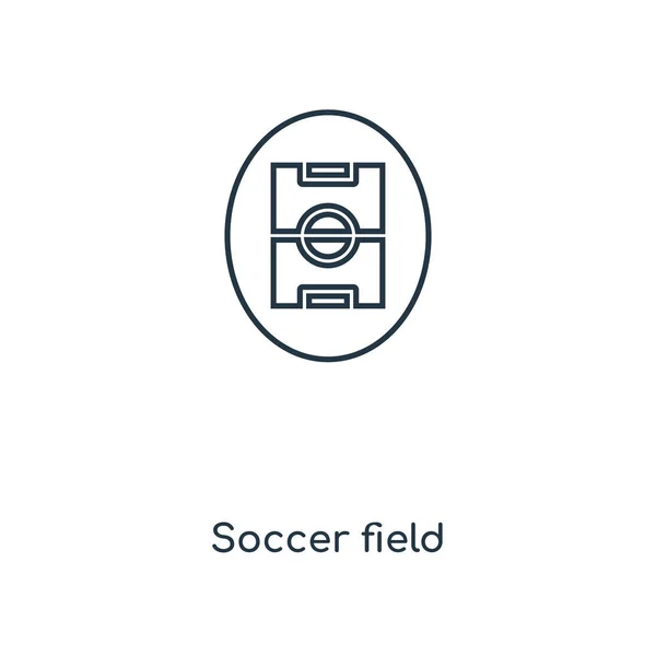 Икона Футбольного Поля Модном Стиле Дизайна Икона Футбольного Поля Выделена — стоковый вектор